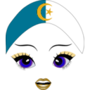 download Pretty Algerian Girl Smiley Emoticon clipart image with 45 hue color