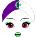 download Pretty Algerian Girl Smiley Emoticon clipart image with 135 hue color