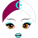 download Pretty Algerian Girl Smiley Emoticon clipart image with 180 hue color