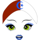download Pretty Algerian Girl Smiley Emoticon clipart image with 225 hue color