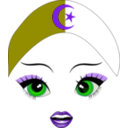 download Pretty Algerian Girl Smiley Emoticon clipart image with 270 hue color