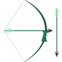 download Bow And Arrow clipart image with 135 hue color