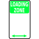 download Sign Loading Zone clipart image with 135 hue color