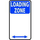 download Sign Loading Zone clipart image with 225 hue color