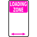 download Sign Loading Zone clipart image with 315 hue color