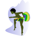 download African Dancer clipart image with 45 hue color