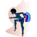 download African Dancer clipart image with 180 hue color