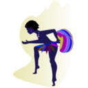 download African Dancer clipart image with 225 hue color