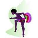 download African Dancer clipart image with 270 hue color