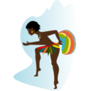 download African Dancer clipart image with 0 hue color