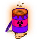 download Toxic Nuclear Barrel clipart image with 270 hue color