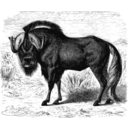 download Gnu clipart image with 270 hue color