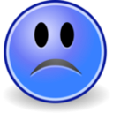 download Tango Face Sad clipart image with 180 hue color