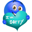 download Sorry Boy Smiley Emoticon clipart image with 180 hue color