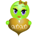 download Xoxo Girl Smiley Emoticon clipart image with 45 hue color