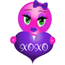 download Xoxo Girl Smiley Emoticon clipart image with 270 hue color