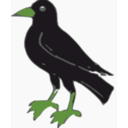 download Crow clipart image with 90 hue color