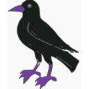 download Crow clipart image with 270 hue color