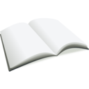 download Open Blank Book clipart image with 0 hue color