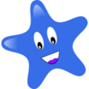 download Star clipart image with 270 hue color