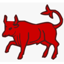 download Red Bull clipart image with 0 hue color