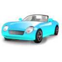 download Yellow Convertible Sports Car clipart image with 135 hue color