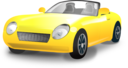 Yellow Convertible Sports Car