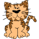 download Cartoon Cat Sitting clipart image with 0 hue color