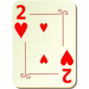 download Ornamental Deck 2 Of Hearts clipart image with 0 hue color