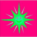 download Happy Sun clipart image with 90 hue color