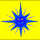 download Happy Sun clipart image with 180 hue color