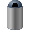 download Trash Can clipart image with 0 hue color