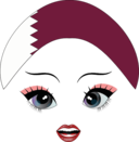 Pretty Qatari Girl Smiley Emoticon