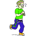 download Jogging Boy clipart image with 45 hue color