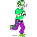 download Jogging Boy clipart image with 90 hue color