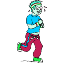 download Jogging Boy clipart image with 135 hue color