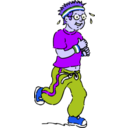 download Jogging Boy clipart image with 225 hue color