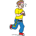 download Jogging Boy clipart image with 0 hue color