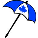 download Umbrella Canada clipart image with 225 hue color