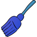 download Broom clipart image with 180 hue color