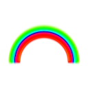 download Simple Rainbow With Blur clipart image with 90 hue color