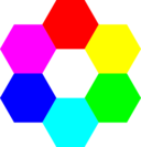 6 Color Hexagons