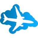 download Plane Silhouet In The Sky clipart image with 0 hue color