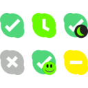 download Skype Status Icons clipart image with 45 hue color