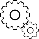 download Simple Gears clipart image with 45 hue color