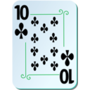 download Ornamental Deck 10 Of Clubs clipart image with 135 hue color
