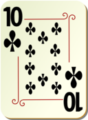 Ornamental Deck 10 Of Clubs