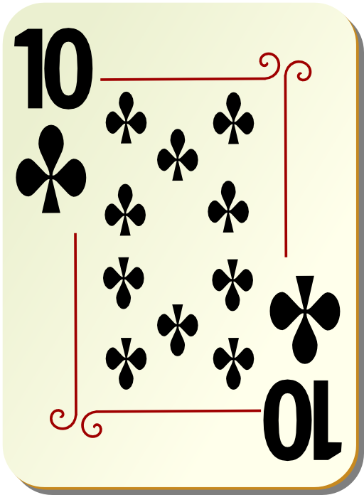Ornamental Deck 10 Of Clubs