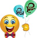 Boy Balloons Smiley Emoticon