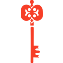 download Hand Wrought Key clipart image with 0 hue color